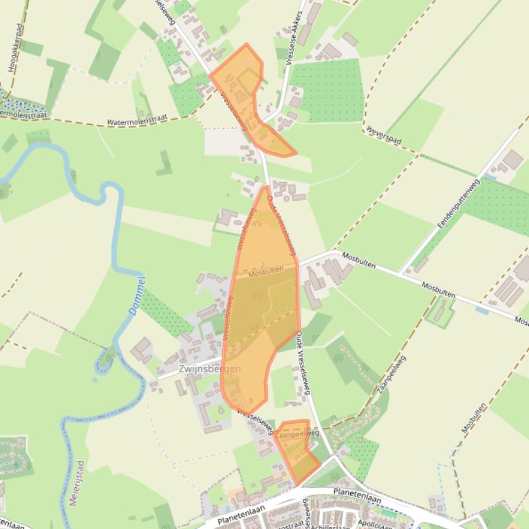 Kaart van postcodegebied 5491PB.