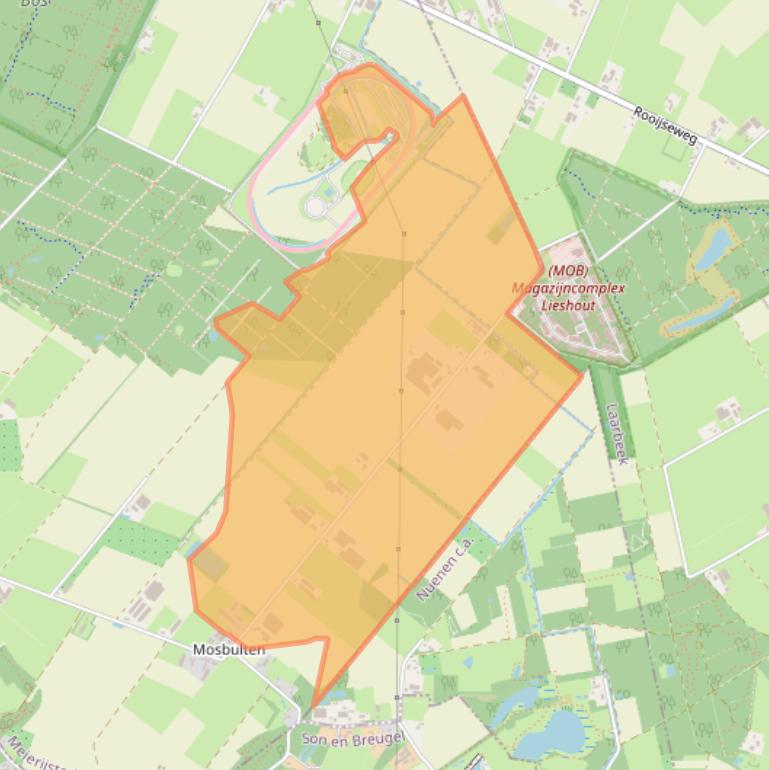 Kaart van postcodegebied 5491PJ.