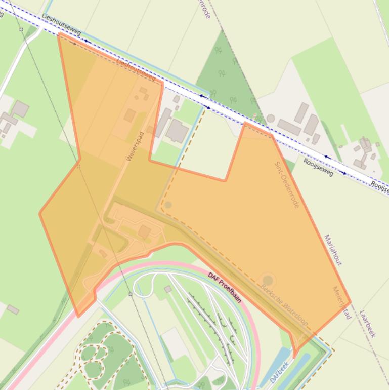 Kaart van postcodegebied 5491RL.