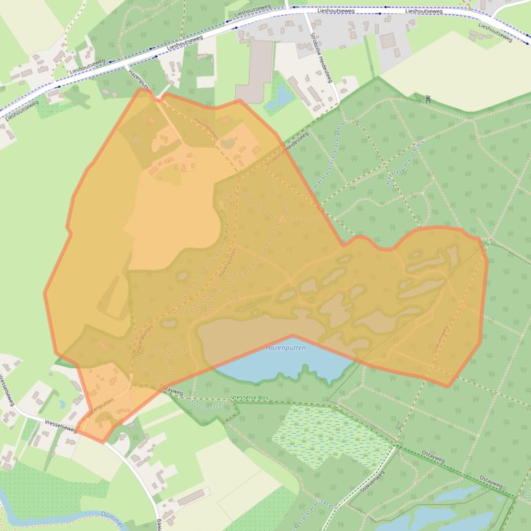 Kaart van postcodegebied 5491RW.