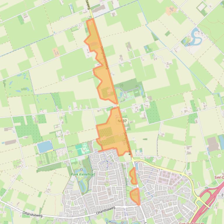 Kaart van postcodegebied 5491TA.