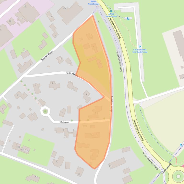 Kaart van postcodegebied 5491TT.