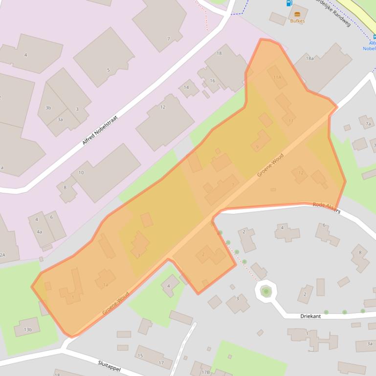 Kaart van postcodegebied 5491TV.