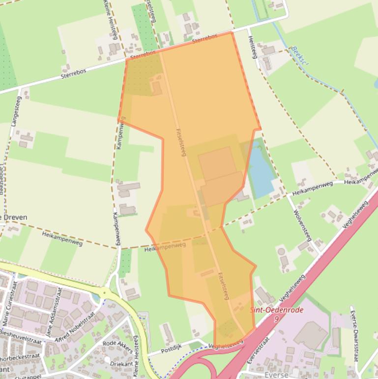 Kaart van postcodegebied 5491TW.