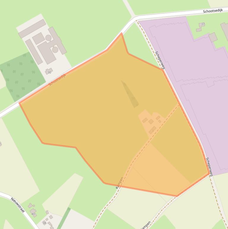 Kaart van postcodegebied 5491VP.