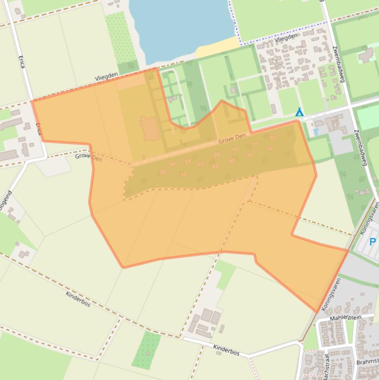Kaart van postcodegebied 5491VW.