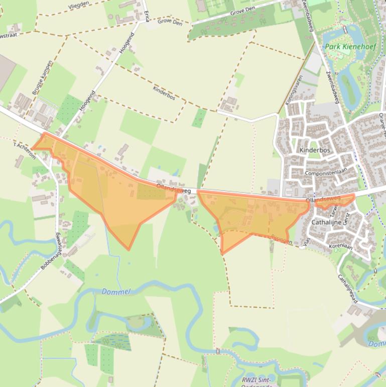 Kaart van postcodegebied 5491XA.