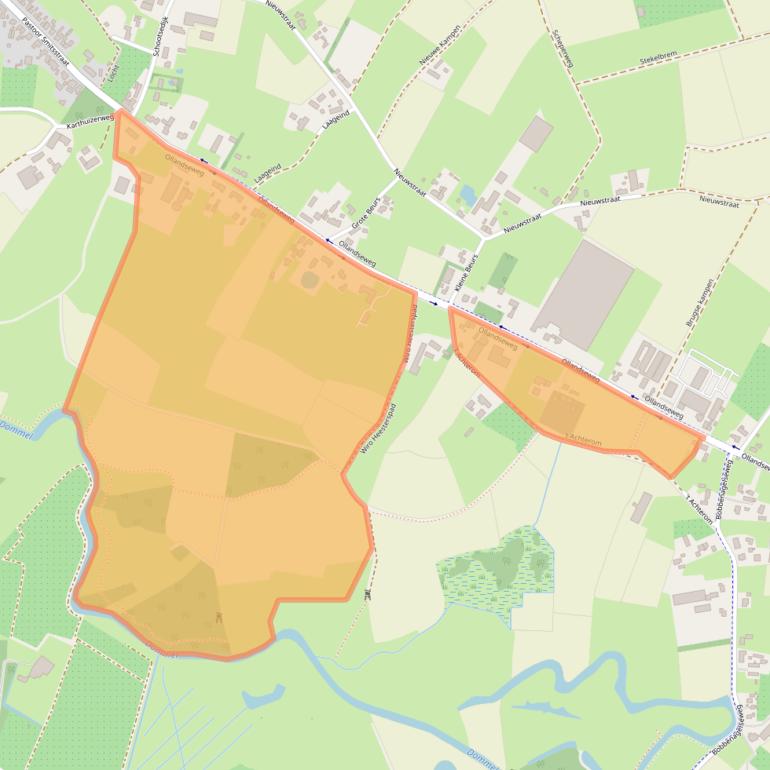 Kaart van postcodegebied 5491XB.