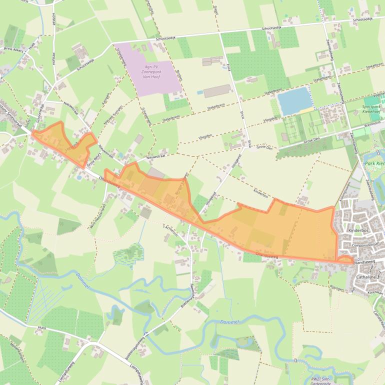Kaart van postcodegebied 5491XC.