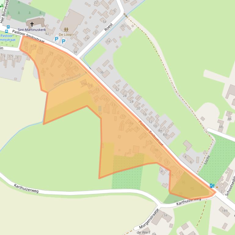 Kaart van postcodegebied 5491XL.