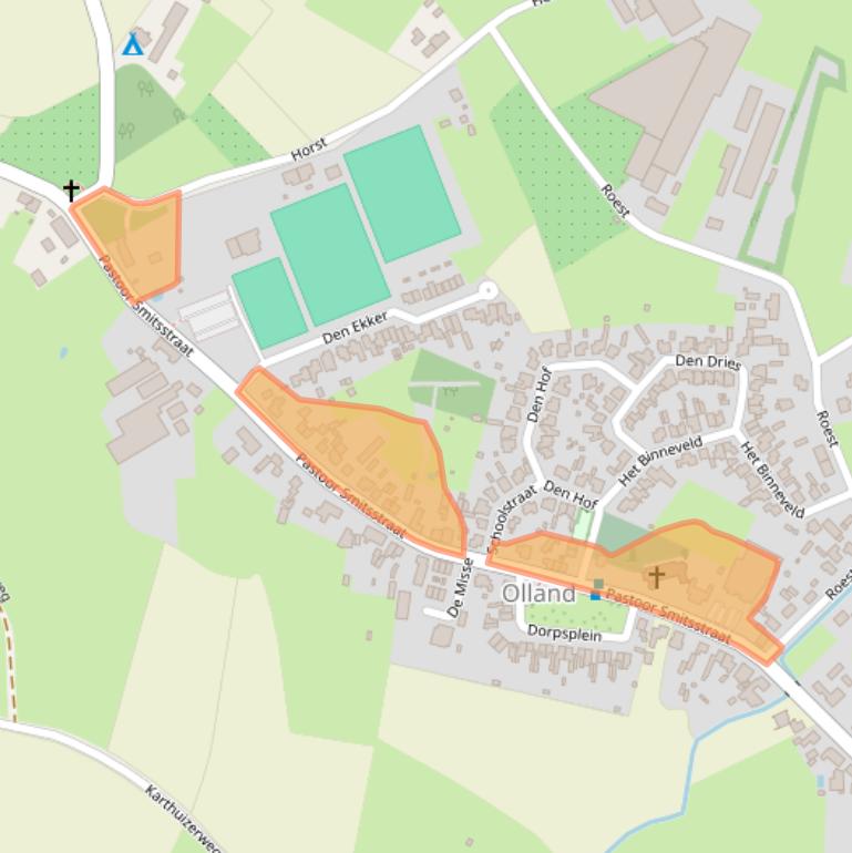 Kaart van postcodegebied 5491XP.