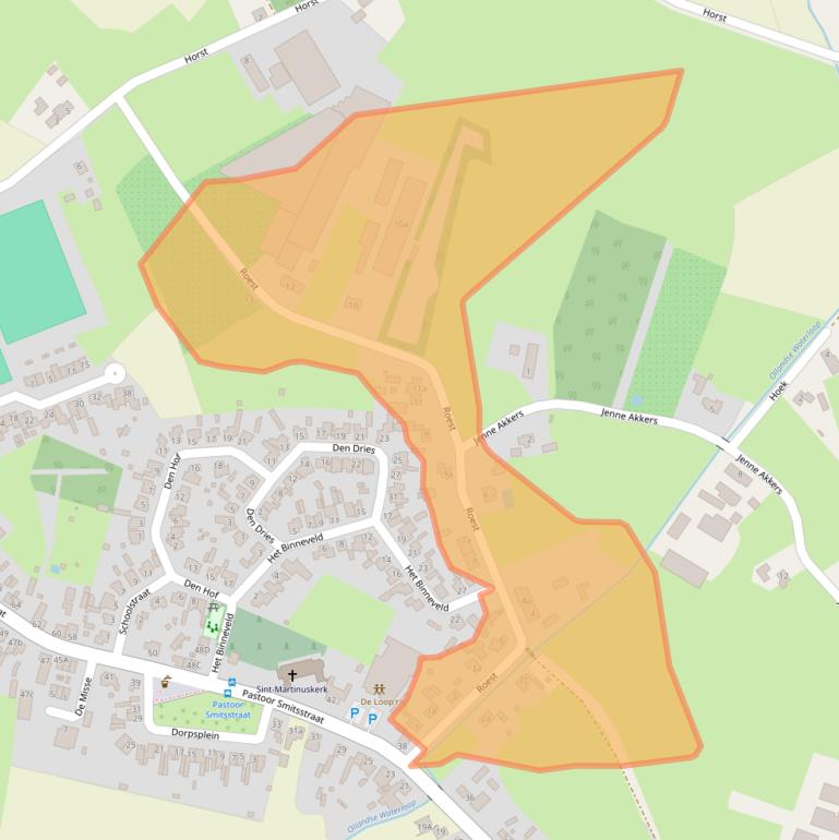 Kaart van postcodegebied 5491XX.