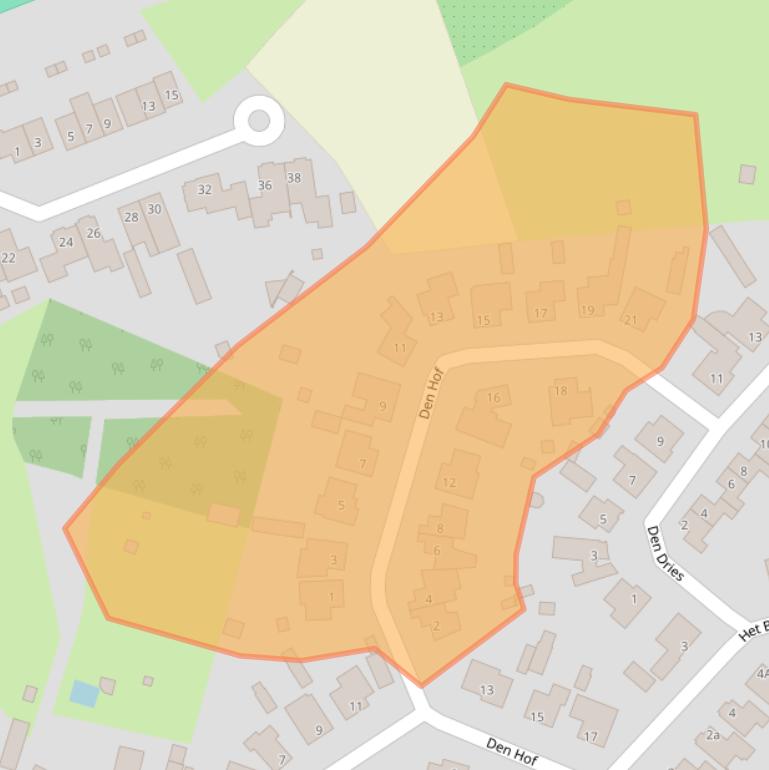 Kaart van postcodegebied 5491ZJ.
