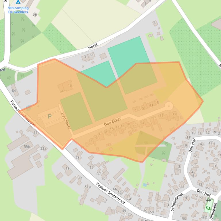 Kaart van postcodegebied 5491ZK.