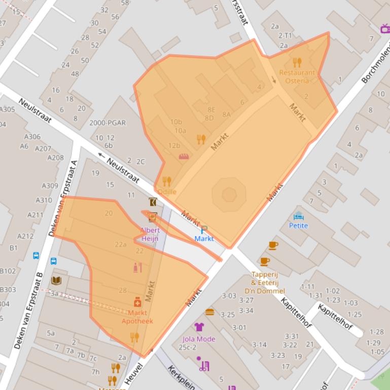 Kaart van postcodegebied 5492AB.