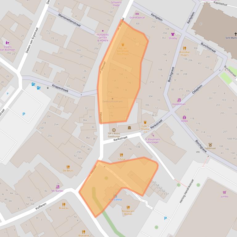 Kaart van postcodegebied 5492AC.