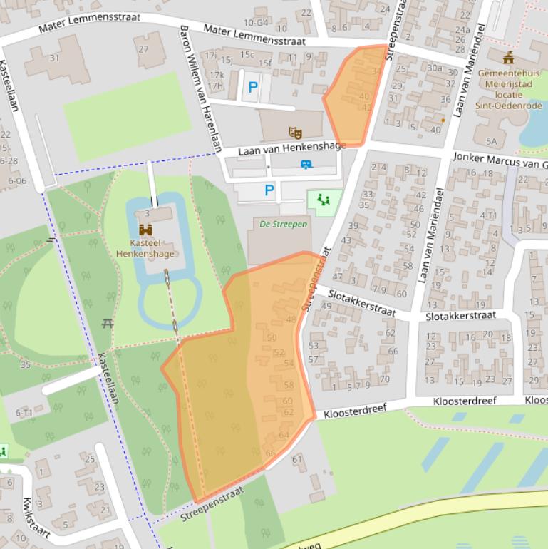 Kaart van postcodegebied 5492BG.