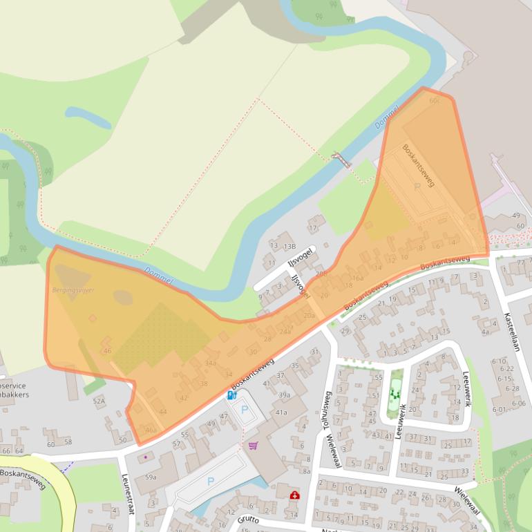 Kaart van postcodegebied 5492BW.