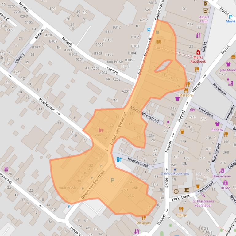 Kaart van postcodegebied 5492CB.