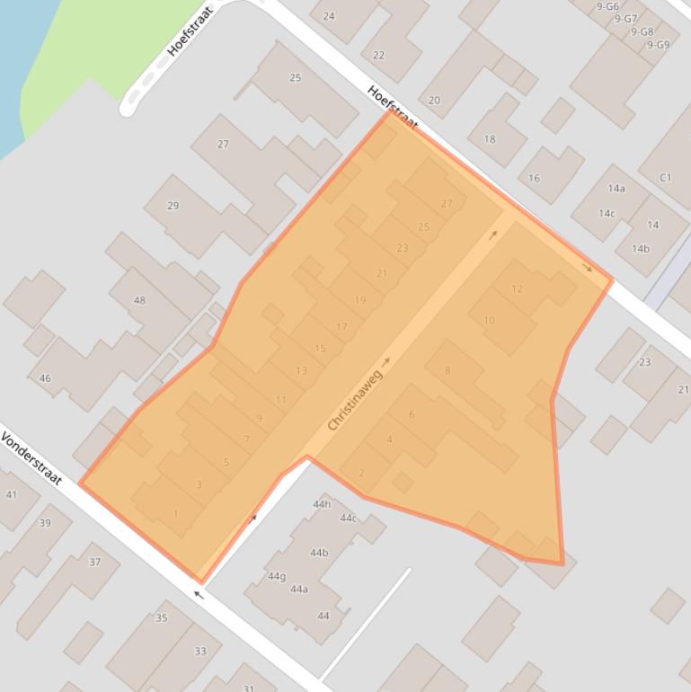 Kaart van postcodegebied 5492CG.