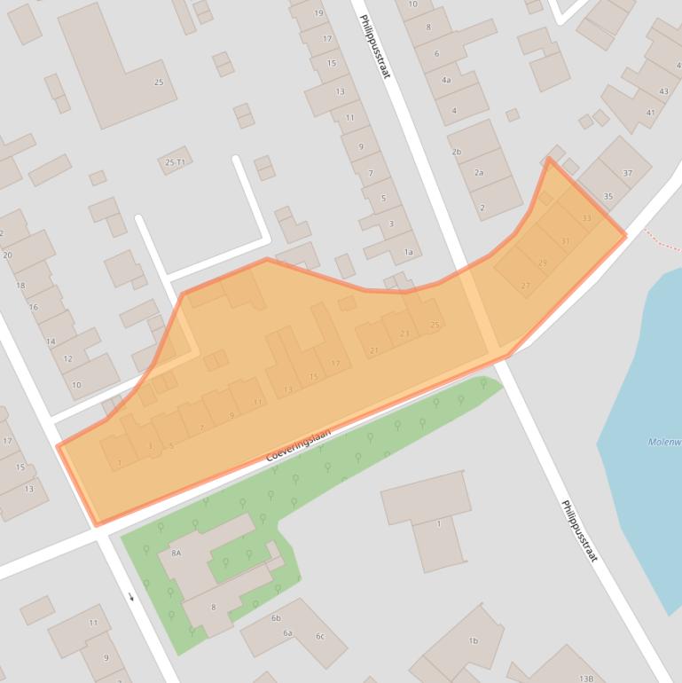 Kaart van postcodegebied 5492CL.