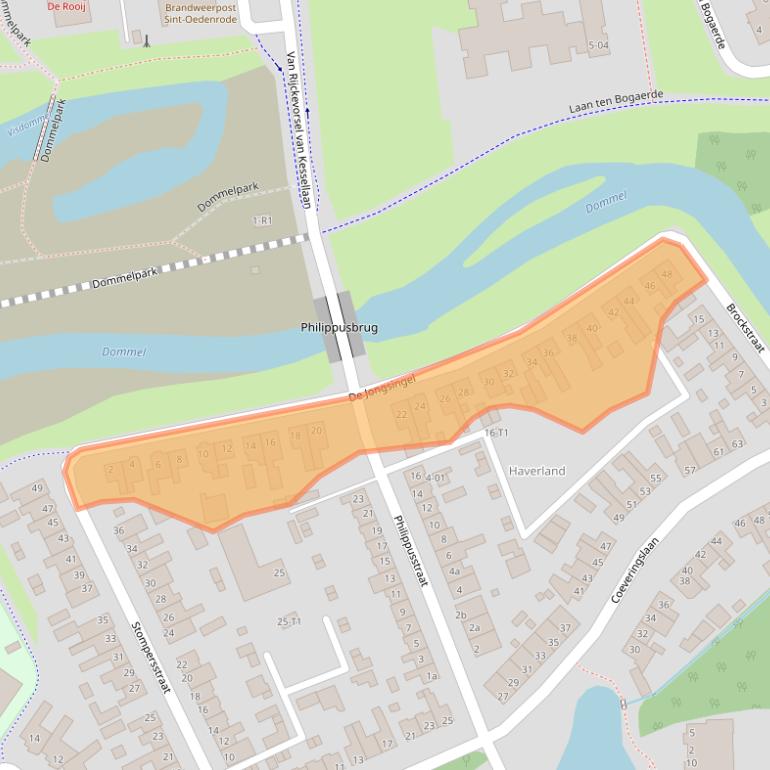 Kaart van postcodegebied 5492CS.