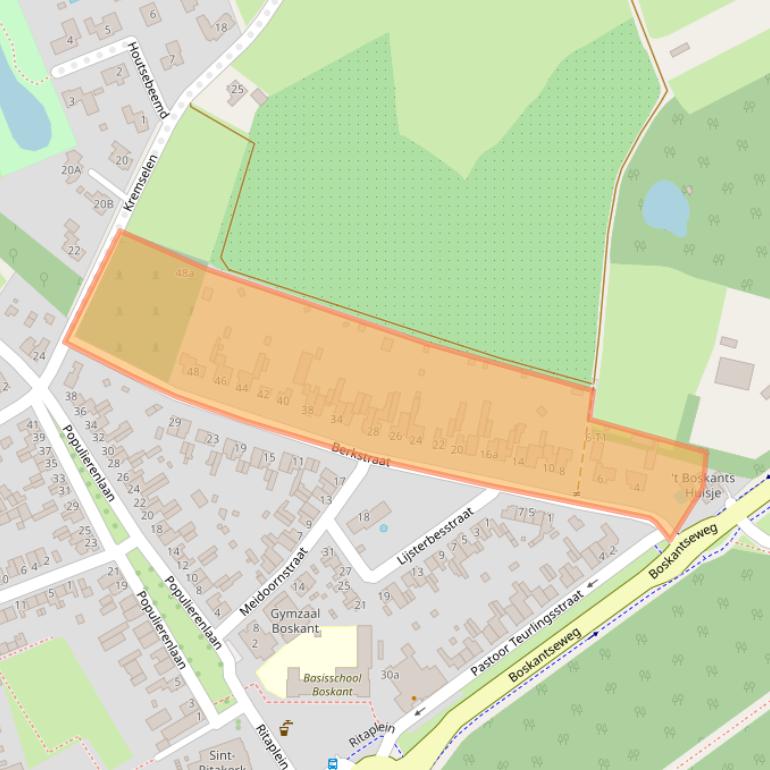 Kaart van postcodegebied 5492EB.