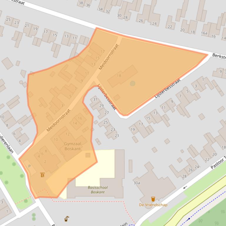 Kaart van postcodegebied 5492EC.