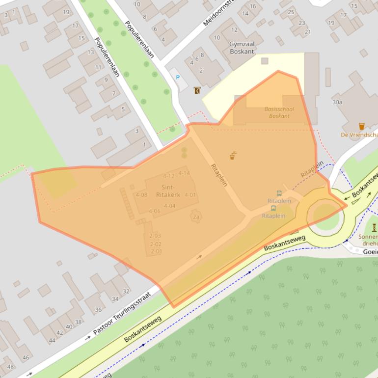 Kaart van postcodegebied 5492EH.