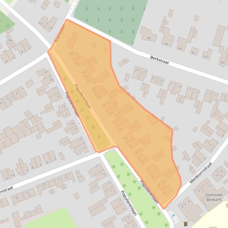 Kaart van postcodegebied 5492EK.