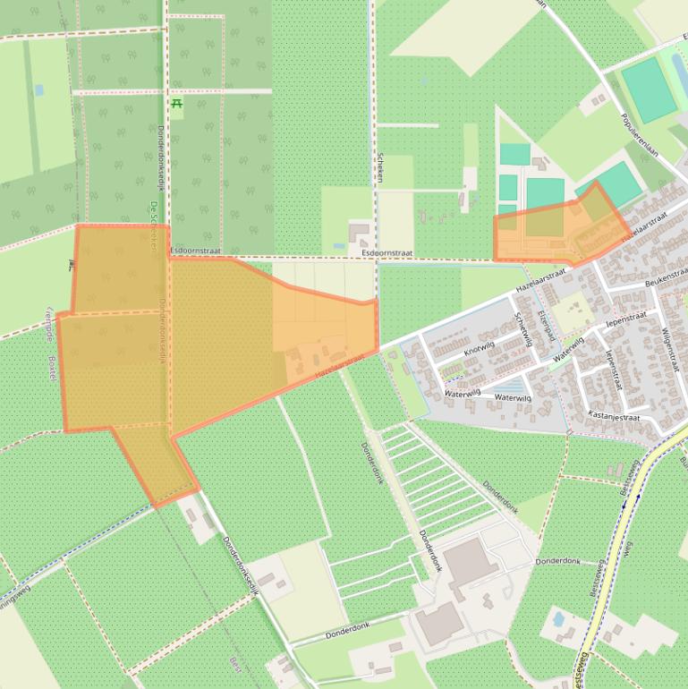 Kaart van postcodegebied 5492ET.