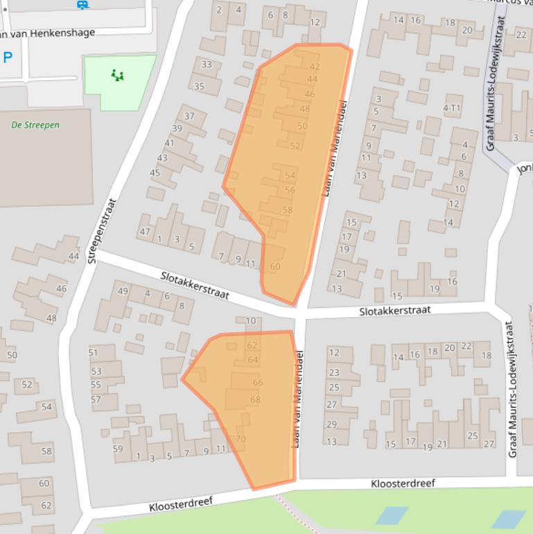 Kaart van postcodegebied 5492GC.