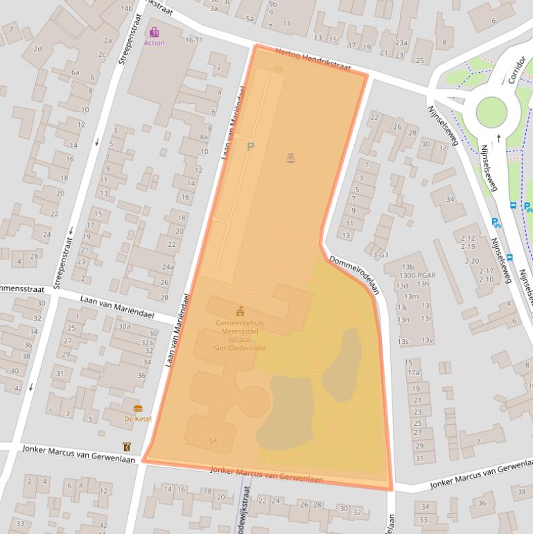 Kaart van postcodegebied 5492GD.