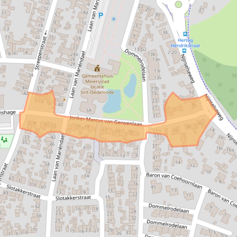 Kaart van postcodegebied 5492GE.