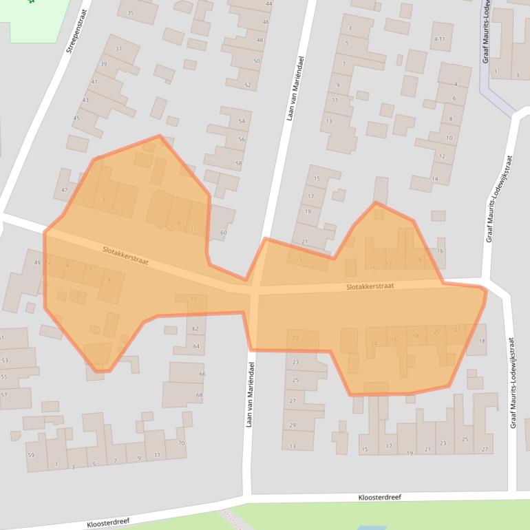 Kaart van postcodegebied 5492GM.