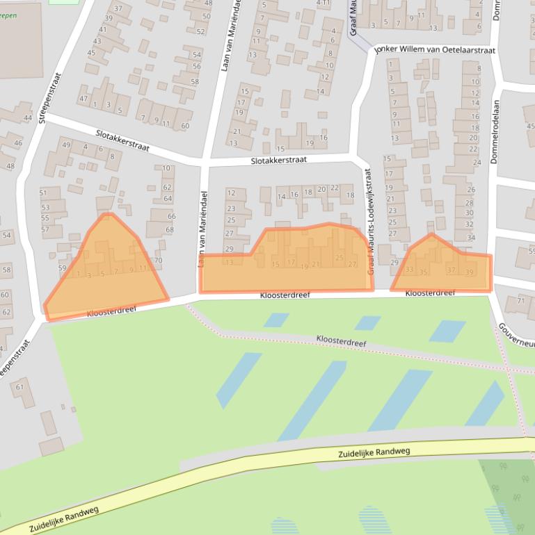 Kaart van postcodegebied 5492GN.