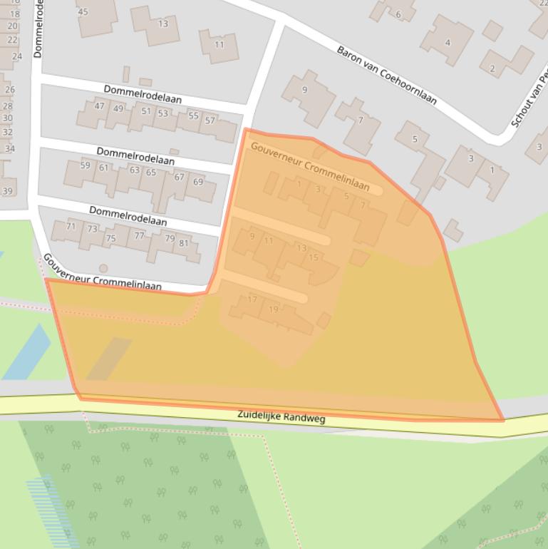 Kaart van postcodegebied 5492GP.