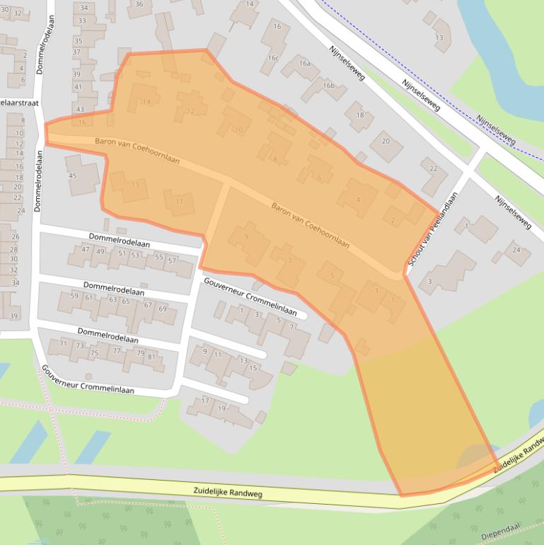 Kaart van postcodegebied 5492GR.