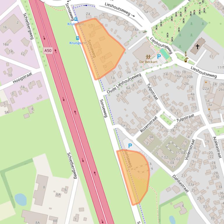 Kaart van postcodegebied 5492HK.