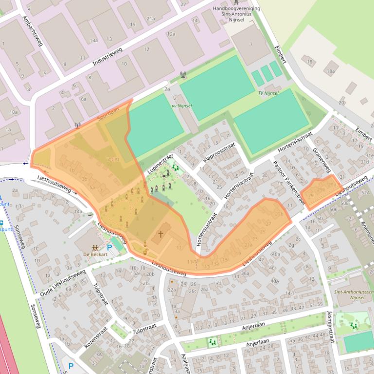 Kaart van postcodegebied 5492HS.