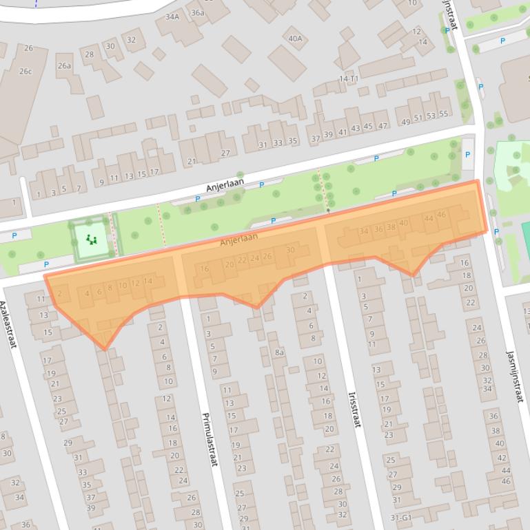 Kaart van postcodegebied 5492JE.