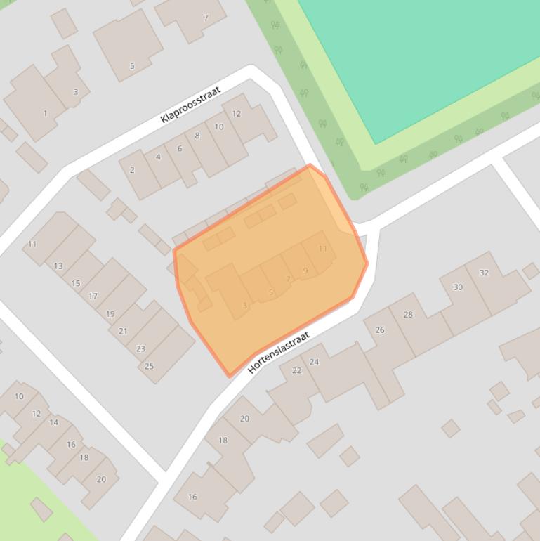 Kaart van postcodegebied 5492KA.