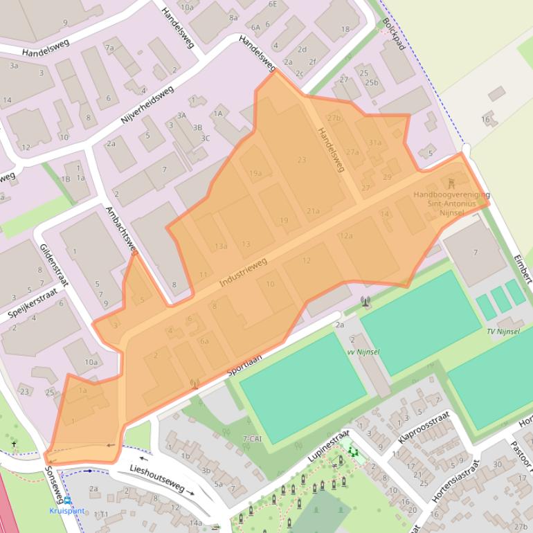 Kaart van postcodegebied 5492NG.