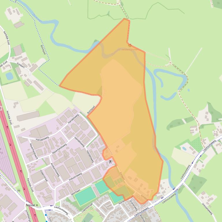 Kaart van postcodegebied 5492NH.