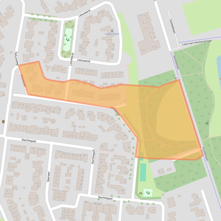 Kaart van postcodegebied 5492PB.