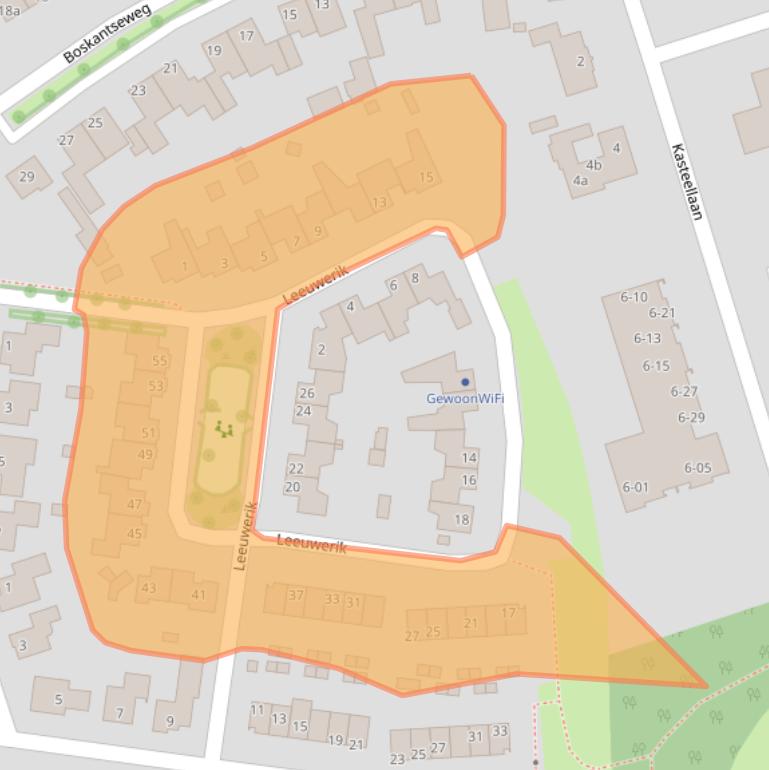 Kaart van postcodegebied 5492PD.