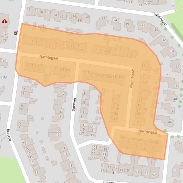 Kaart van postcodegebied 5492PG.