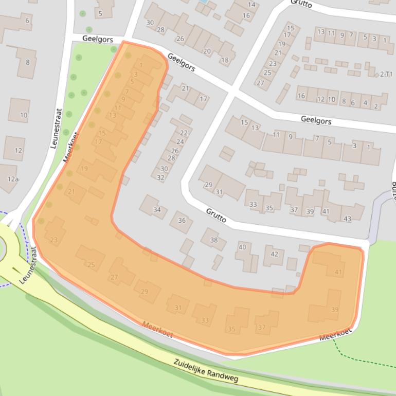 Kaart van postcodegebied 5492PM.