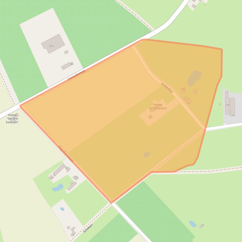 Kaart van postcodegebied 5492SE.