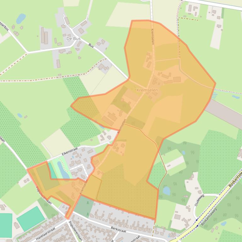 Kaart van postcodegebied 5492SJ.